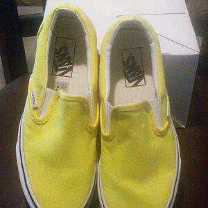 Vans Men's Yellow Slip-On Loafers